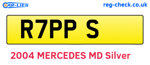 R7PPS are the vehicle registration plates.