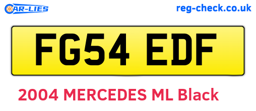 FG54EDF are the vehicle registration plates.
