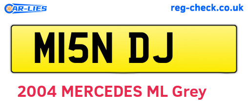 M15NDJ are the vehicle registration plates.