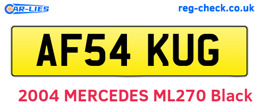 AF54KUG are the vehicle registration plates.