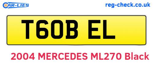 T60BEL are the vehicle registration plates.