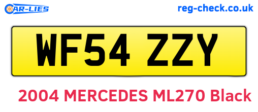 WF54ZZY are the vehicle registration plates.