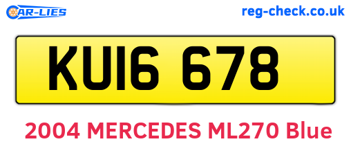 KUI6678 are the vehicle registration plates.