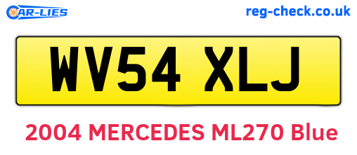 WV54XLJ are the vehicle registration plates.