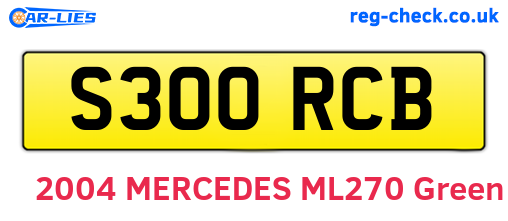 S300RCB are the vehicle registration plates.