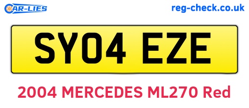 SY04EZE are the vehicle registration plates.