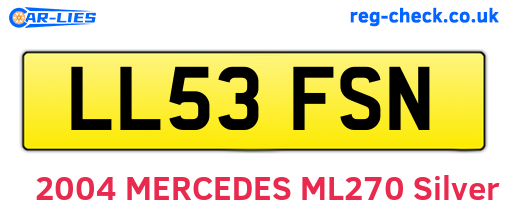 LL53FSN are the vehicle registration plates.