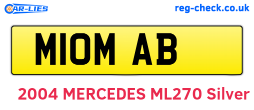 M10MAB are the vehicle registration plates.