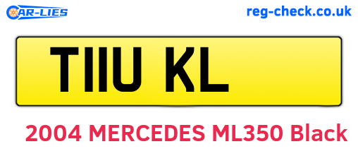 T11UKL are the vehicle registration plates.
