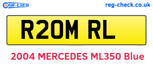 R20MRL are the vehicle registration plates.