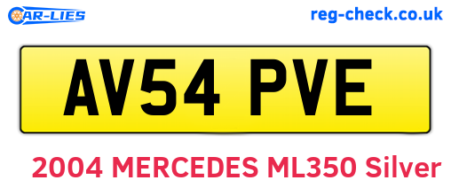 AV54PVE are the vehicle registration plates.