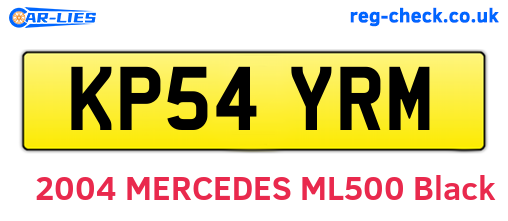 KP54YRM are the vehicle registration plates.