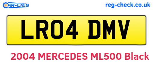 LR04DMV are the vehicle registration plates.