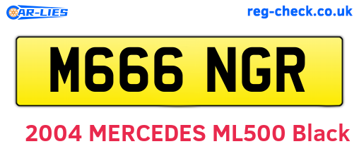 M666NGR are the vehicle registration plates.