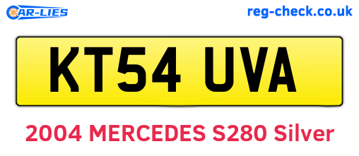 KT54UVA are the vehicle registration plates.