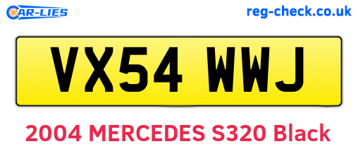 VX54WWJ are the vehicle registration plates.