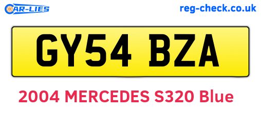 GY54BZA are the vehicle registration plates.