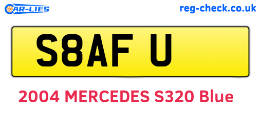 S8AFU are the vehicle registration plates.