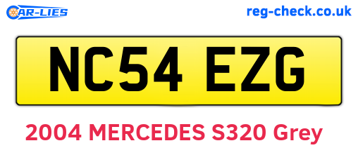 NC54EZG are the vehicle registration plates.