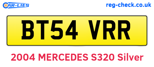 BT54VRR are the vehicle registration plates.