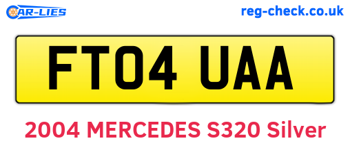FT04UAA are the vehicle registration plates.