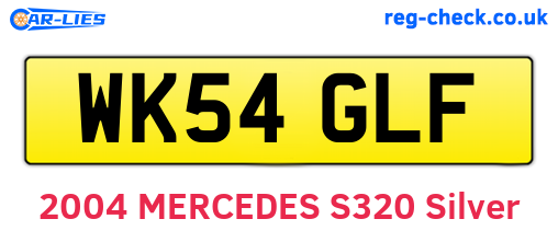 WK54GLF are the vehicle registration plates.