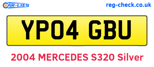 YP04GBU are the vehicle registration plates.