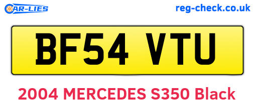 BF54VTU are the vehicle registration plates.