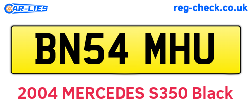 BN54MHU are the vehicle registration plates.
