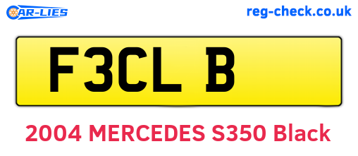 F3CLB are the vehicle registration plates.