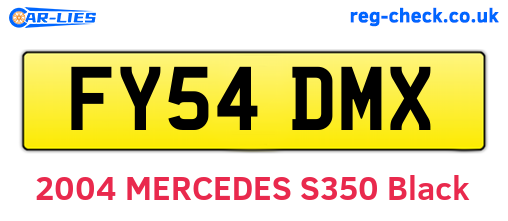 FY54DMX are the vehicle registration plates.