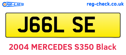 J66LSE are the vehicle registration plates.