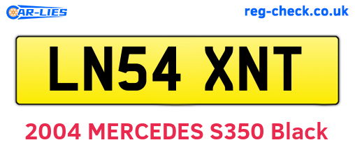 LN54XNT are the vehicle registration plates.