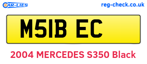 M51BEC are the vehicle registration plates.