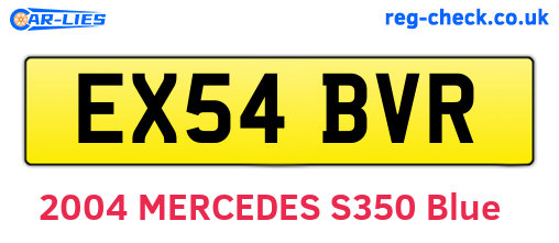 EX54BVR are the vehicle registration plates.