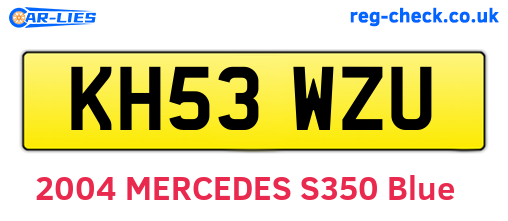 KH53WZU are the vehicle registration plates.