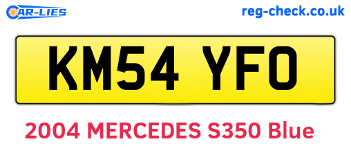 KM54YFO are the vehicle registration plates.