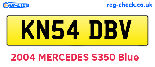 KN54DBV are the vehicle registration plates.