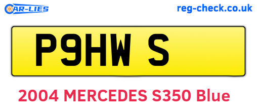 P9HWS are the vehicle registration plates.