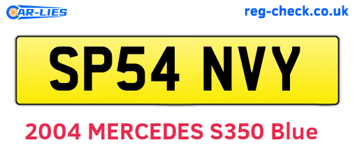 SP54NVY are the vehicle registration plates.
