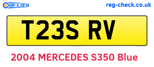 T23SRV are the vehicle registration plates.