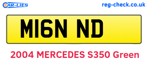 M16NND are the vehicle registration plates.