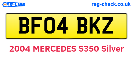 BF04BKZ are the vehicle registration plates.