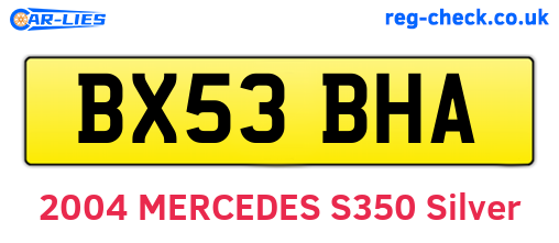 BX53BHA are the vehicle registration plates.