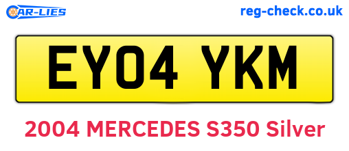 EY04YKM are the vehicle registration plates.