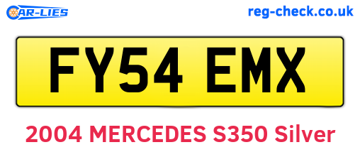FY54EMX are the vehicle registration plates.