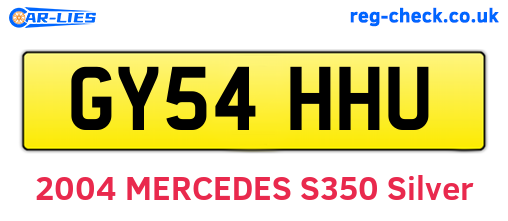 GY54HHU are the vehicle registration plates.