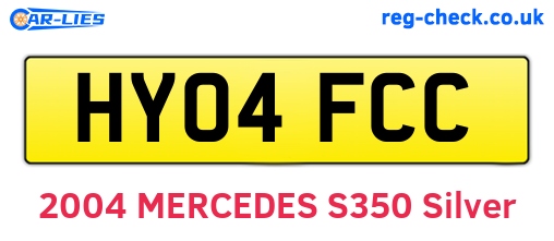 HY04FCC are the vehicle registration plates.