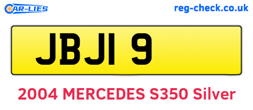 JBJ19 are the vehicle registration plates.