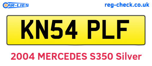 KN54PLF are the vehicle registration plates.